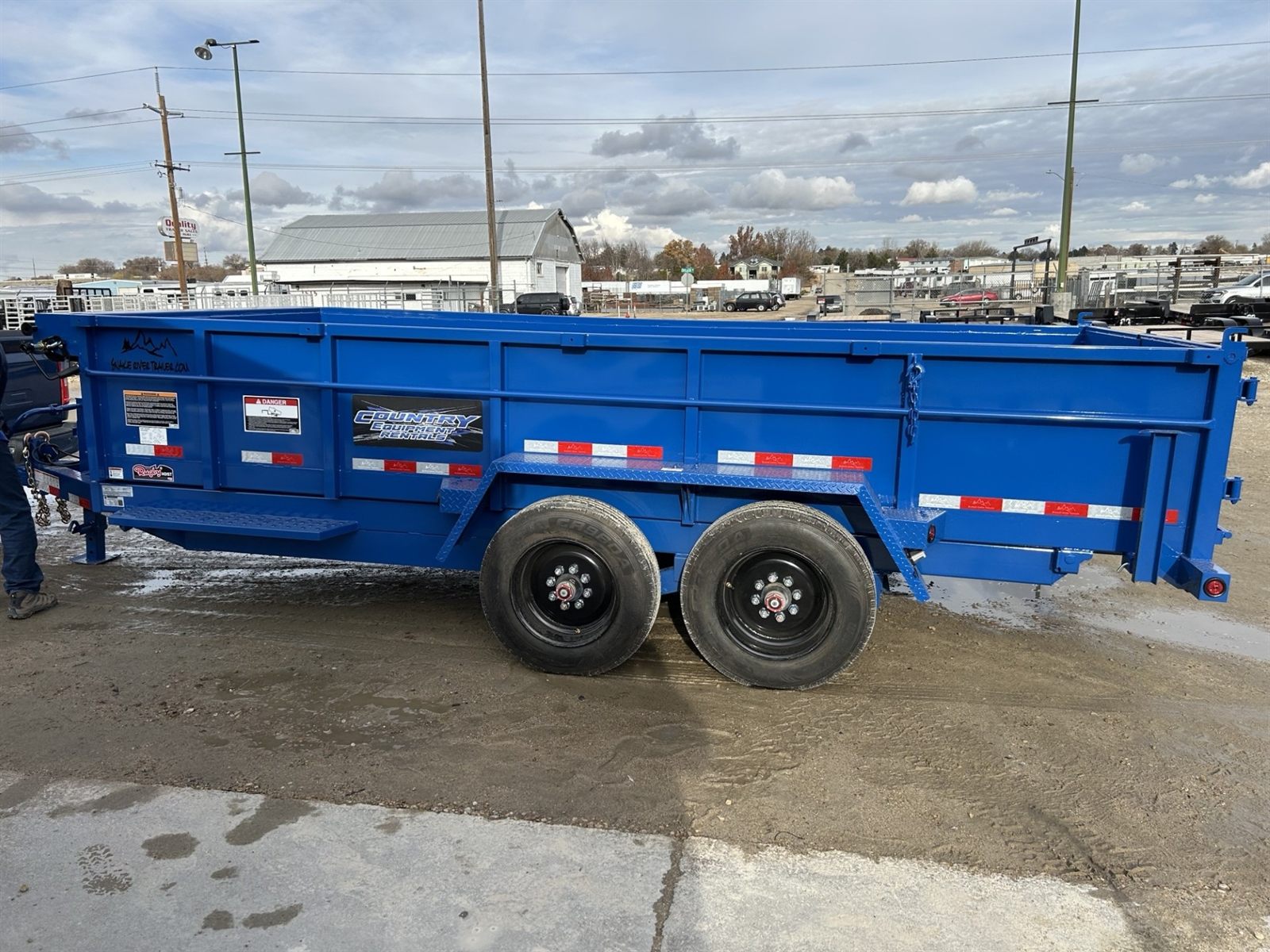 Heavy-duty dump trailer for rent in the Treasure Valley