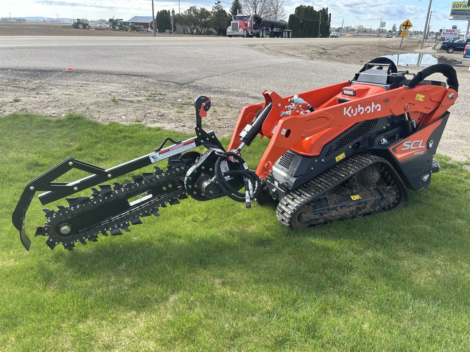 Skid steer trencher attachment for rent