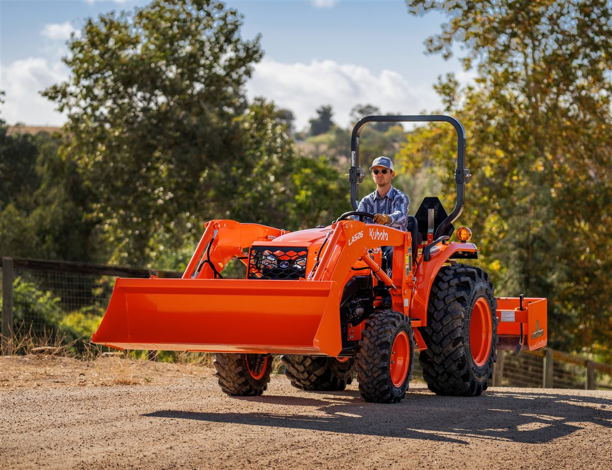 Kubota L3830 compact tractor with front loader
